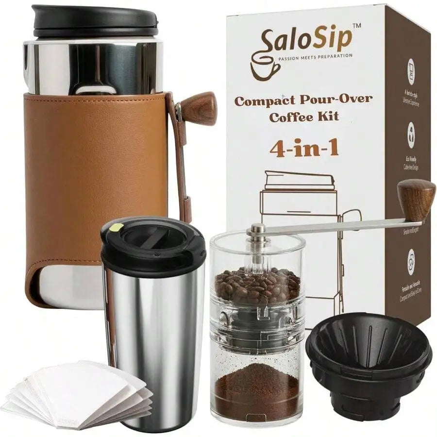 Portable Manual Pour Over Coffee Maker With - Travel Camping — product view 1