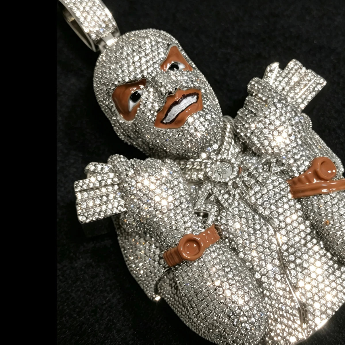 Iced Out Ski Mask Holding