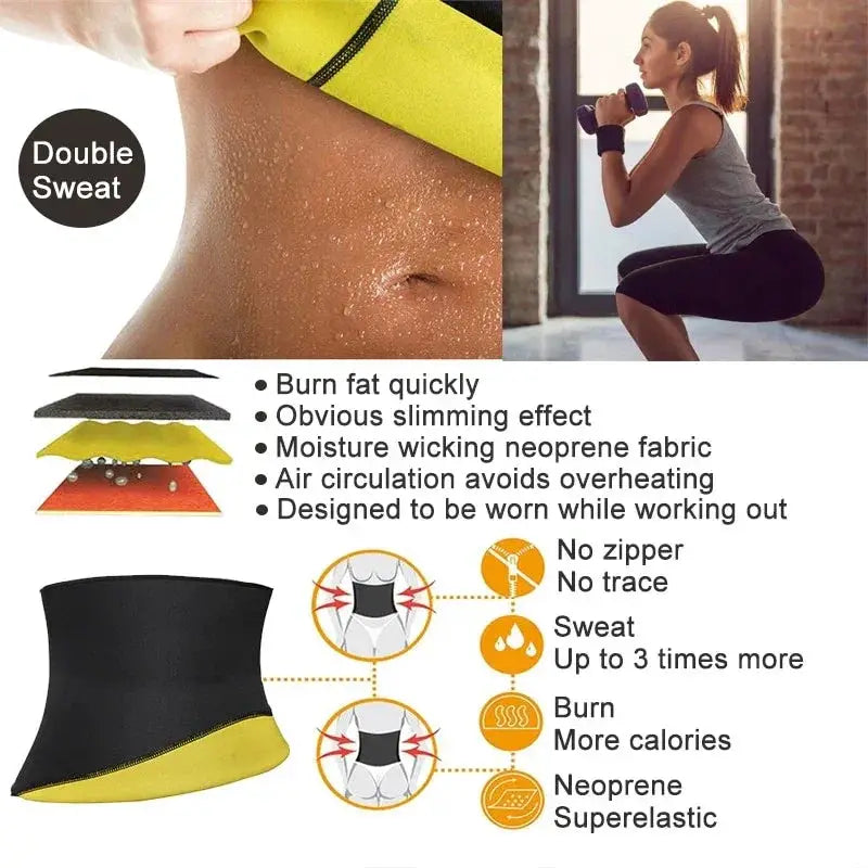 Men's Sauna Sweat Belt Waist Trainer For Core Support