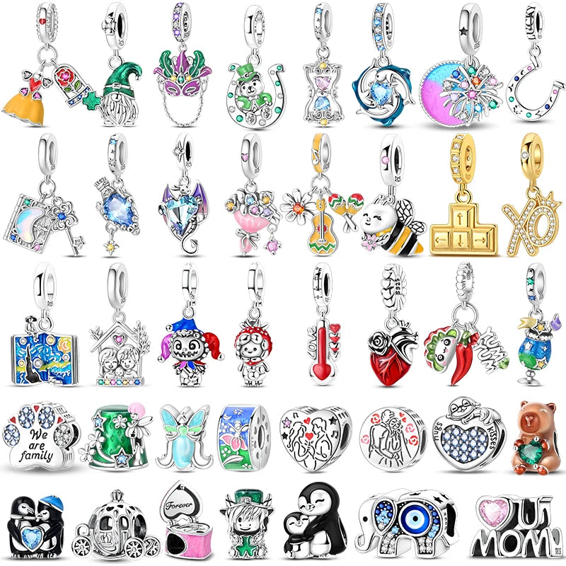 Sterling Silver Charm Beads Mask