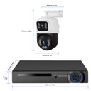 KERUI Surveillance System Dual Lens PTZ Two Way Audio POE