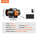 VEVOR Inline Duct Fan with Temperature Humidity Controller
