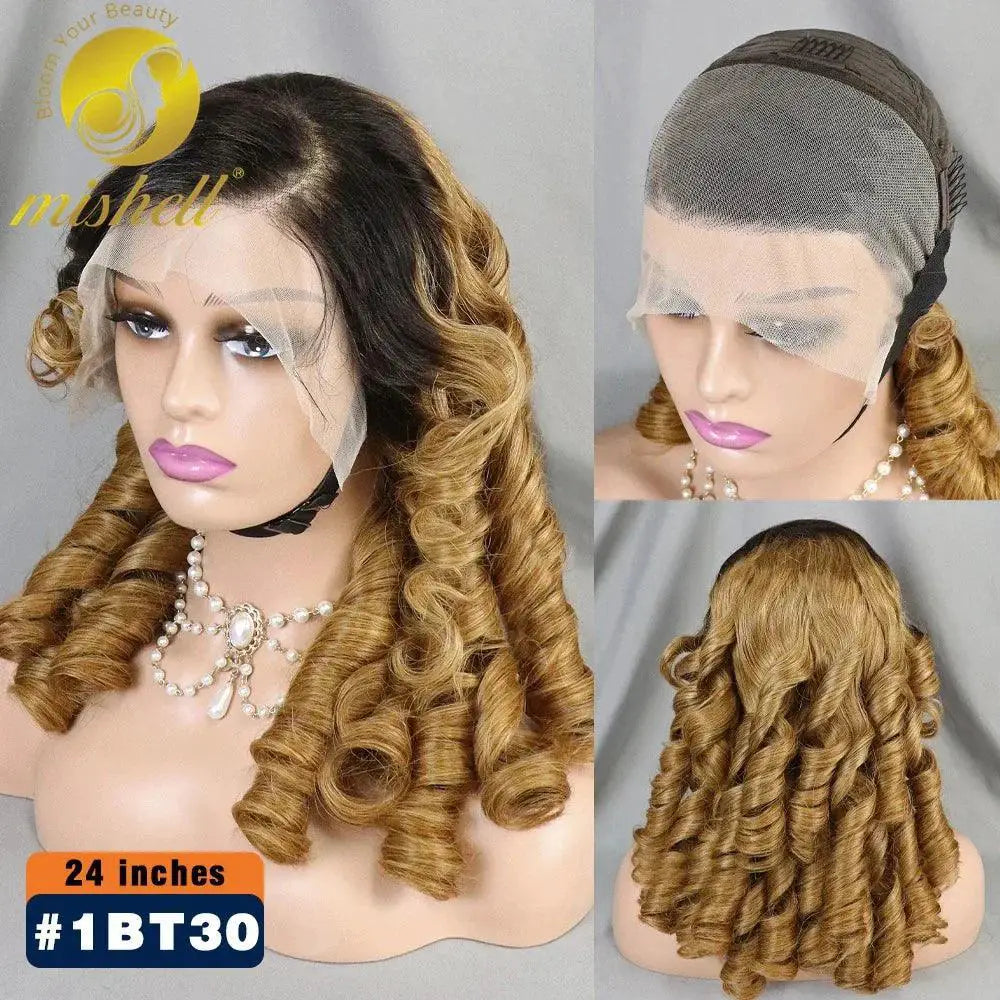 Bouncy Curly 13x4 Lace Human Hair Wig 300 Percent Density