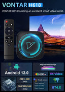 VONTAR H618 Android 12 Smart TV Box 8K Video WiFi Ultra
