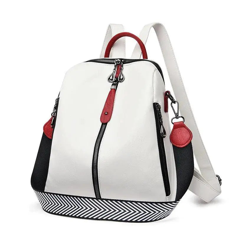 Women Soft Leather Backpack Fashion Rucksack Large Capacity
