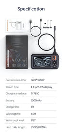 HD Endoscope Camera for Pipe Inspections