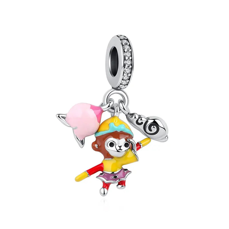 Sterling Silver Charm Fortune Cat