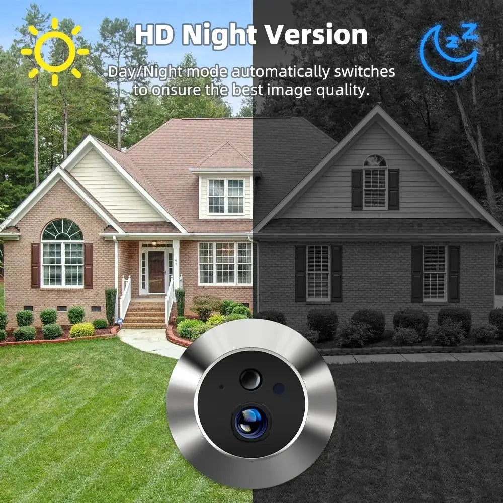Yuezhe 3MP Door peephole camera icam365 4.3 IPS Screen Night PIR wifi Phone wireless Camera Security protection for Smart Home by stepyours.com