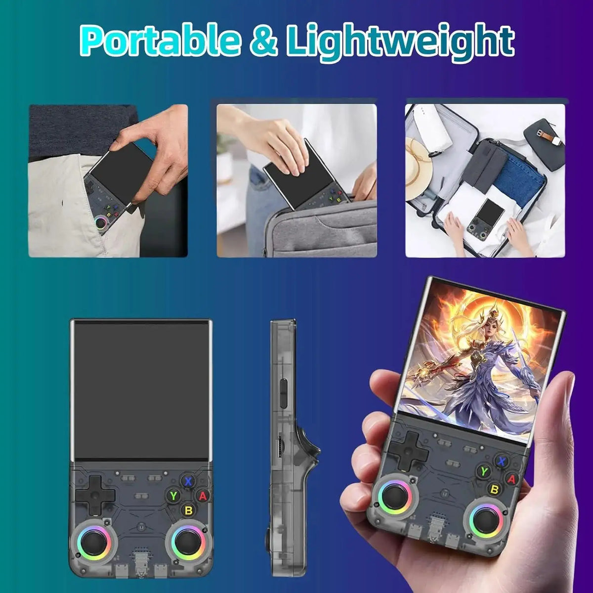 R36 Ultra Pocket Handheld Gaming Hardware, WIFI Supported, 4 Inch IPS Display, Open‑Source Retro Portable Game Device