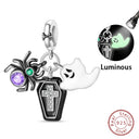 Sterling Silver Halloween Luminous Skull