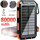 Solar Power Bank 80000mAh - Strong Led Light