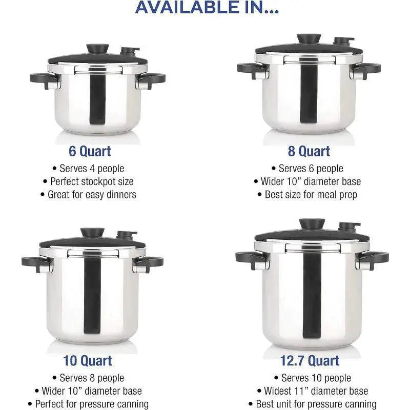 10 Quart Stainless Steel Pressure Cooker Safe Canning - OurLum.com