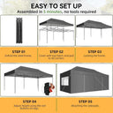 10x20ft Pop Up Gazebo Heavy Duty Canopy