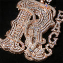 Custom R Letter Pendant Gold Plated