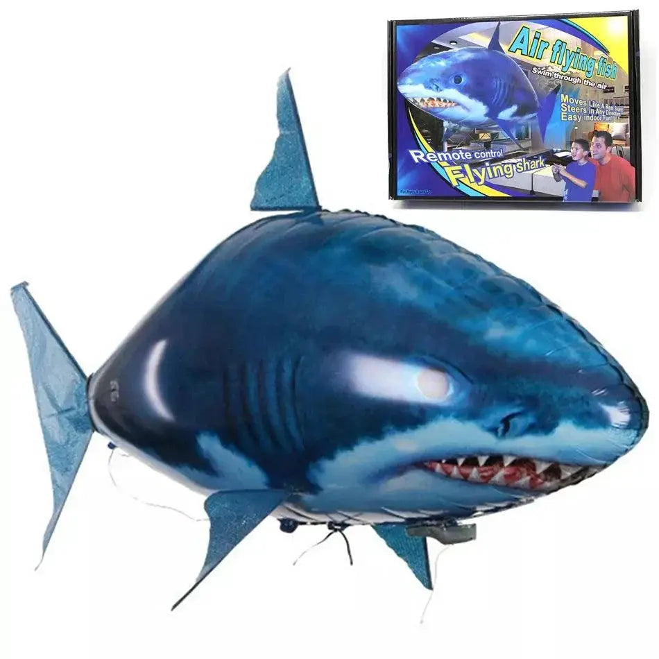Inflatable Shark And Clown Fish RC Air Swimmers Indoor Fun