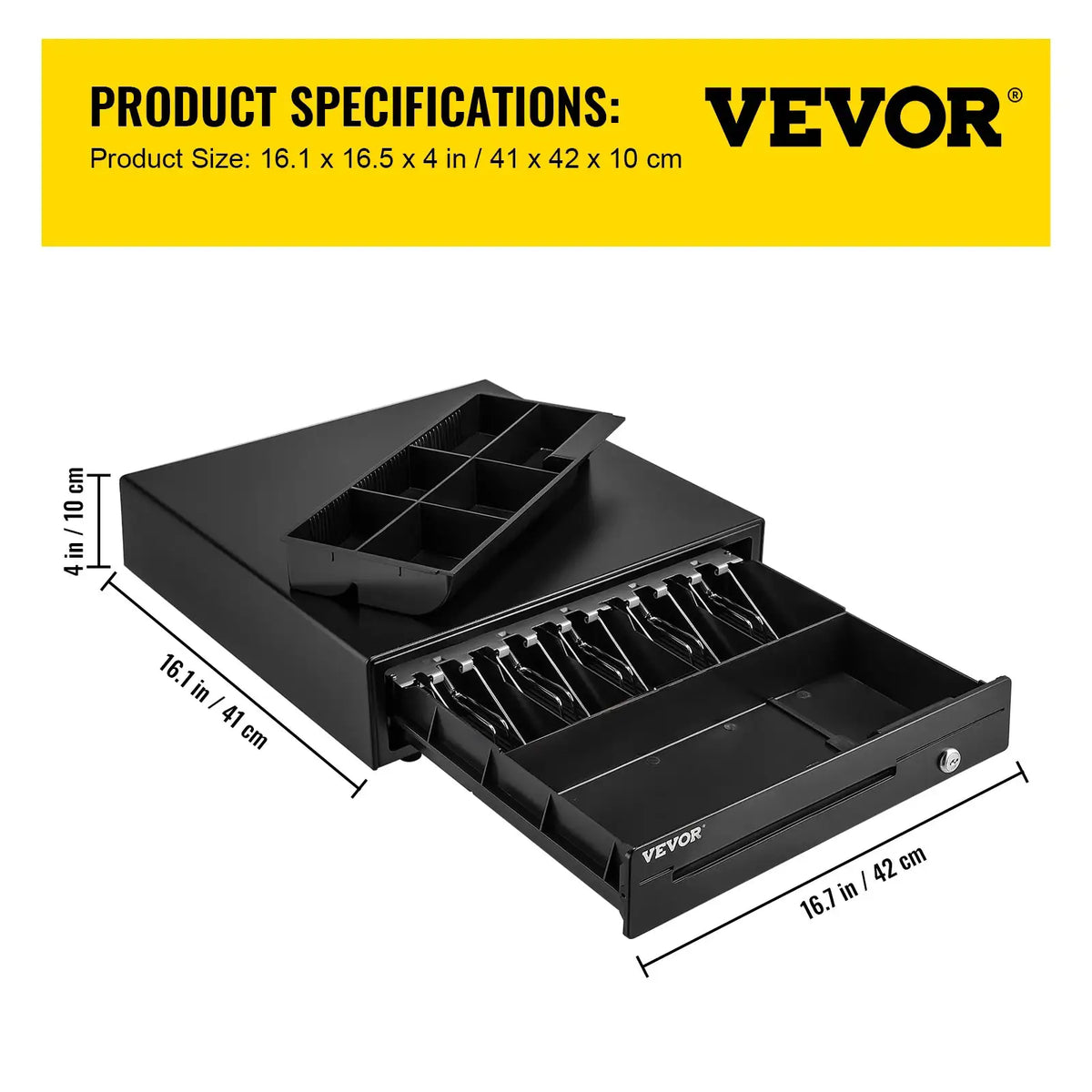 Small Office Cash Register Drawer — product view 9