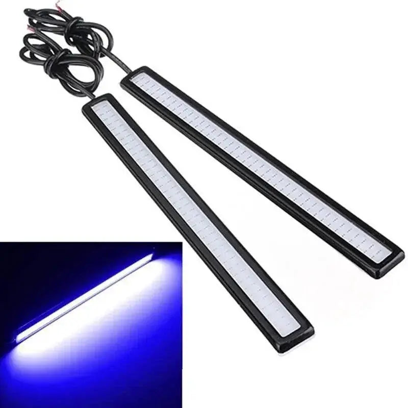 Blue LED Car COB Lights Enhanced Visibility Safety Upgrade