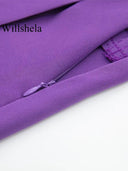 Vintage Asymmetrical Zipper Skirt Shorts for Retro Fashion