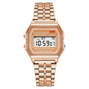 Retro Digital Stainless Steel Sports Watch