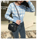 Wave Embroidery Square Bag for Everyday