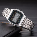 Stainless Steel LED Digital Watches for Men Gold Sliver Luxury Electronic Watch Fashion Business Mens Watch Relogios Masculino