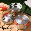 Camping Cookware Set, Lightweight Aluminum Nesting Cooking Pot