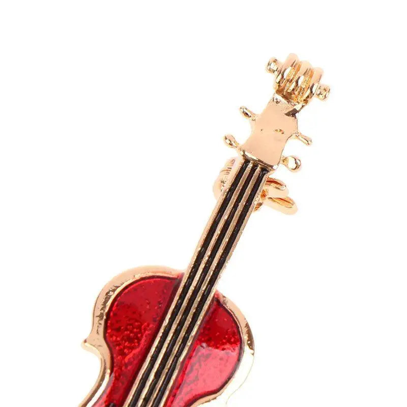 1Pc Fashion Elegant Red Violin Brooch Pin Jewelry Accessory