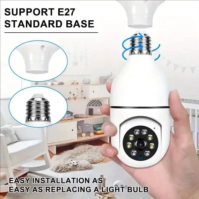 4G WiFi IP Camera E27 Bulb Cam 3MP Wireless Baby Monitor AI Tracking Security Video Surveillance Pet Cam SmartLife Indoor