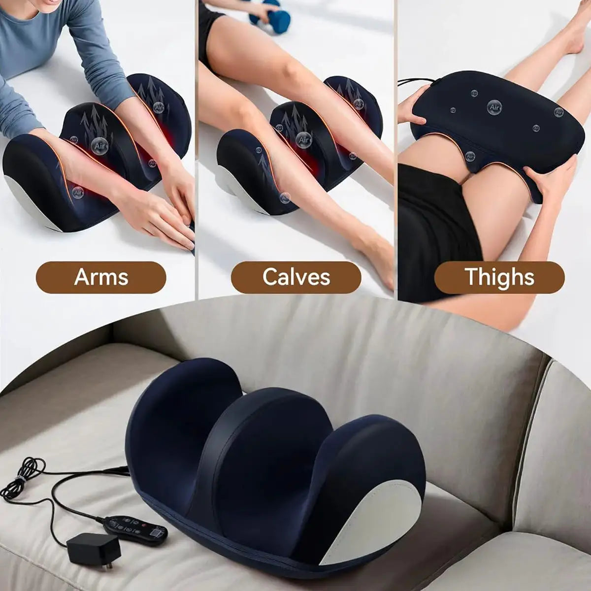 Large Size Electric Foot Massager Infrared Hot Compress Arm Roller Kneading Squeeze Calf Bionic Massage Deep Relaxation Muscles