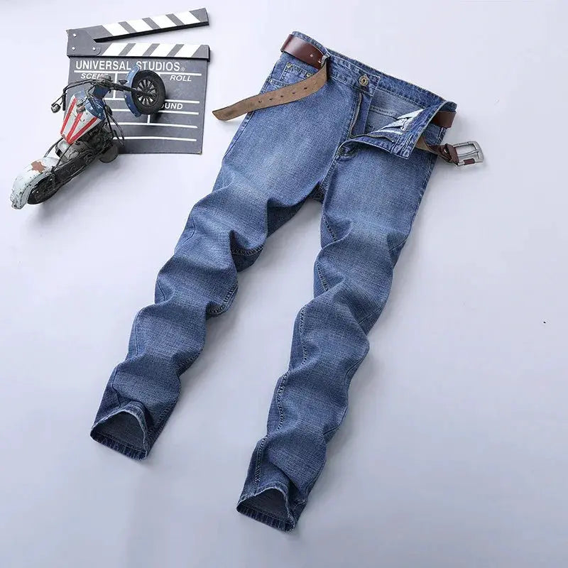 Spring Autumn Mens Smart Jeans Plus Size 28 40