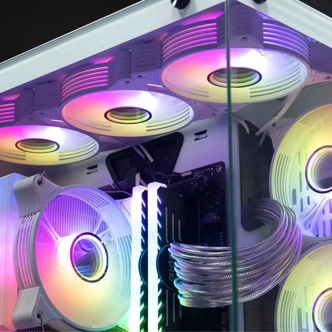AR12PRO White RGB PC Fan Lighting With Customizable Effects