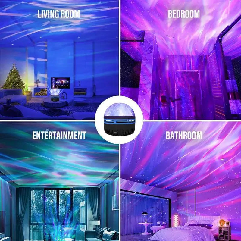 Galaxy Projector Night Light Water Pattern Starry Sky Lamp