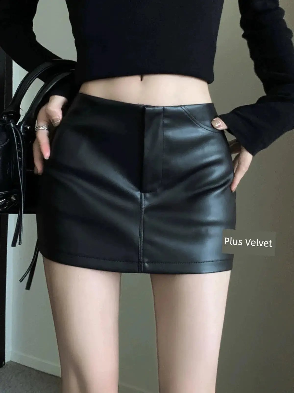 Small Black Sheath Skirt Elegant High Waist Style Essential