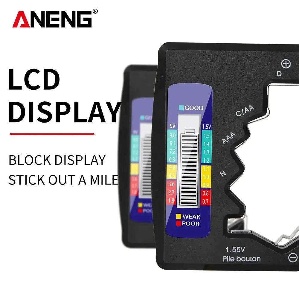 ANENG Universal Battery Tester LCD Display Voltage Capacity