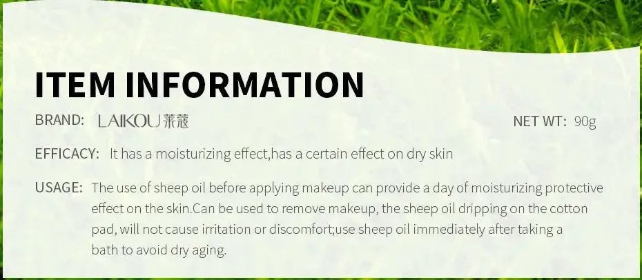 LAIKOU Face Cream Collagen Facial Moisturizer Sheep Oil Cream Lanolin Skin Moisturizing Soothing & Hydrating & Brightening Cream