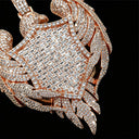 Iced Out Eagle Shield Heart