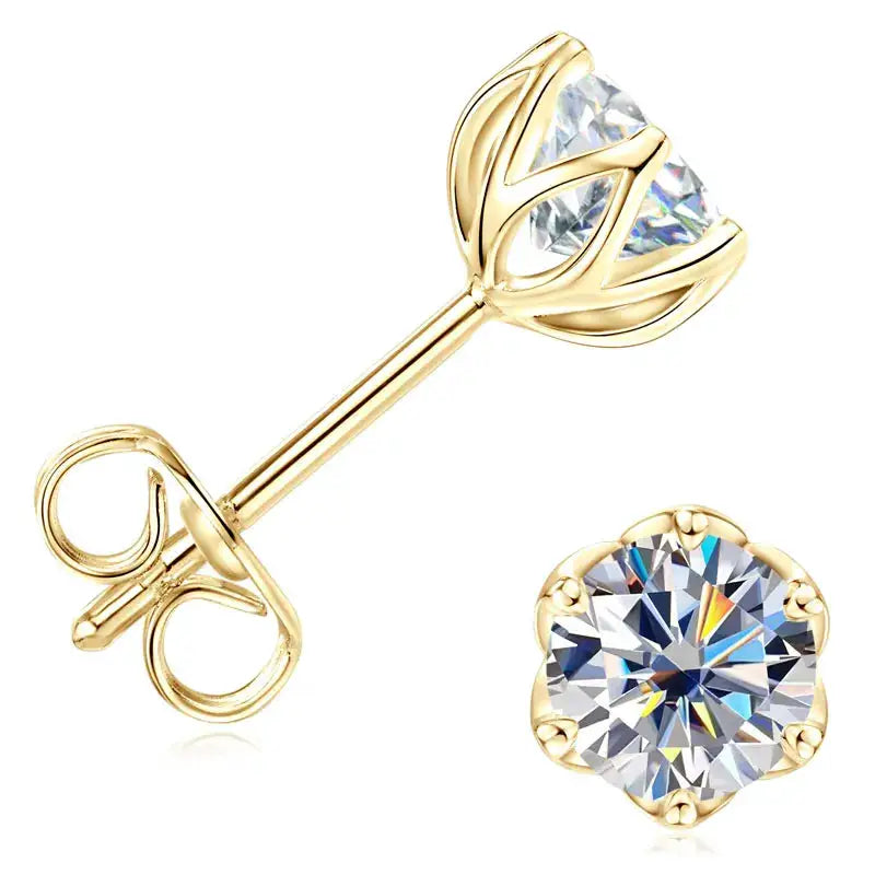 Gold Filled Moissanite Stud Earrings — product image 9