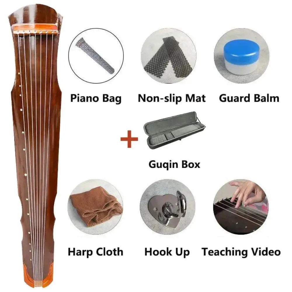 Wood 7 Strings Portable Guzheng For Beginners And Pros