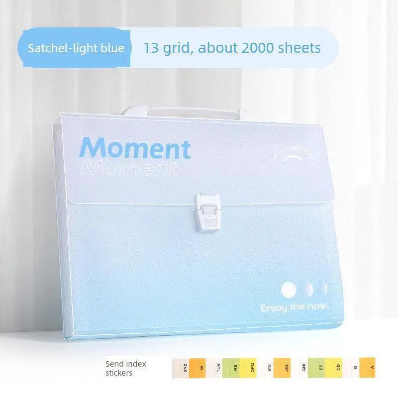Gradient Folder Keeps Student Papers — 2 Pack/13 [light blue + Light Powder] to Send Index Paste