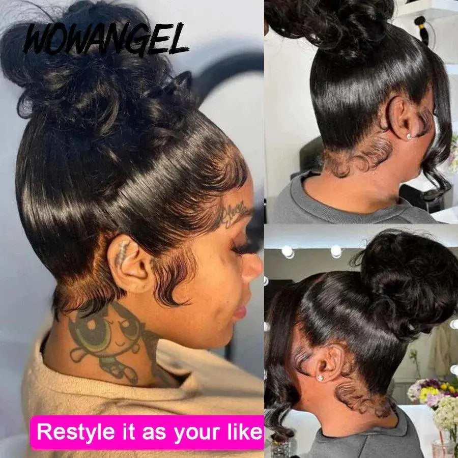 360 HD Lace Frontal Body Wave Wigs Pre Plucked Human Hair