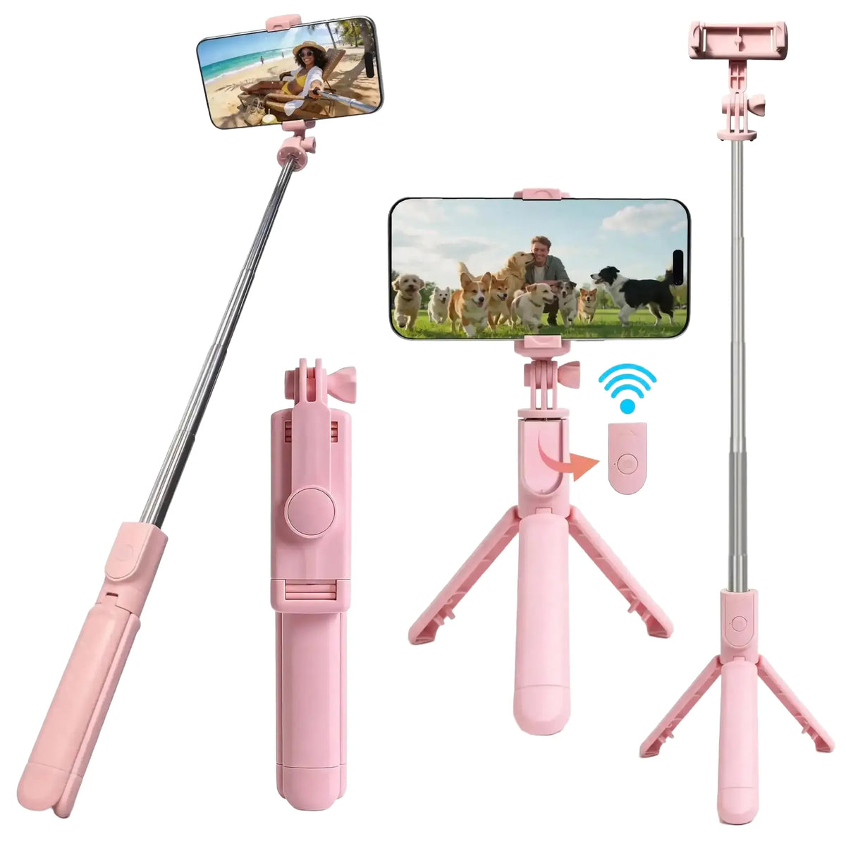 Lightweight Wireless Selfie Stick With Tripod — product view 1