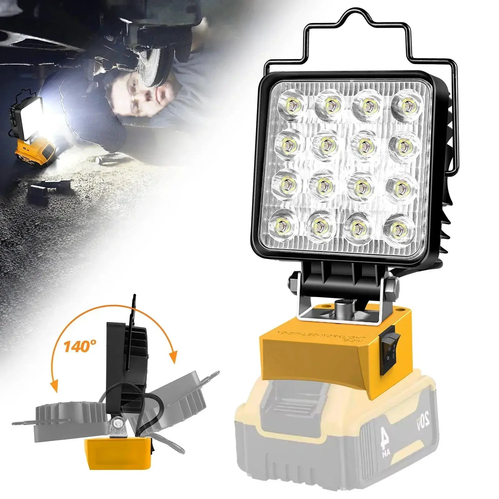 Rechargeable LED Work Light 48W Cordless 360° - OurLum.com