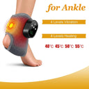 Portable Air Compression  Ankle Foot Massager 4 Intensity Airbag Levels Foot Massage Device Heated Ankle Wrap