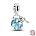 Sterling Silver Winter Snowflake Four Leaf