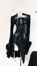 Statement Beaded Dress for Streetwear