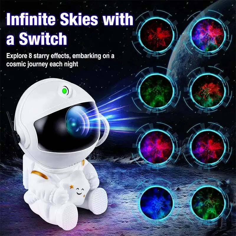 Astronaut Galaxy Projector, Night Light for Kids, Nebula Ceiling LED Lamp, Room Decor, Remote Control, Gifts for Birthdays