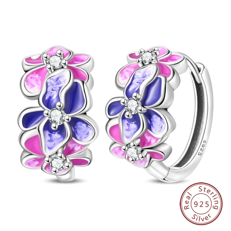 Sterling Silver Colorful Butterfly Dragonfly