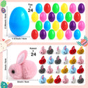 12/24PCS Easter Egg Mini Rabbit Plush Doll Blind Box Cute Toys