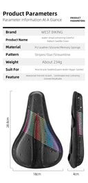 Comfortable Gel Bicycle Seat Cover with Waterdrop Pattern