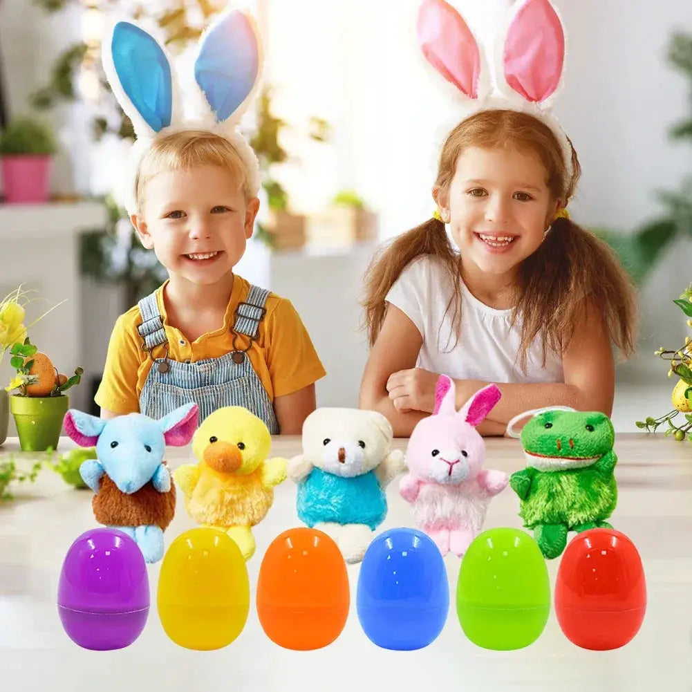 24 Pack Prefilled Easter Eggs With Mini Plush Toys